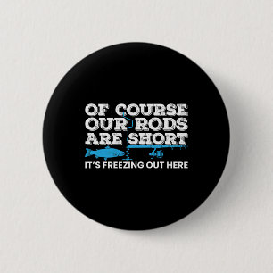Ice Fishing Short Rods Winter Ice Fishing 2 Inch Round Button