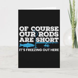 Ice Fishing Short Rods Winter Ice Fishing Card