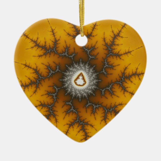 Ice Flake Fractal Christmas Ornament (Front)