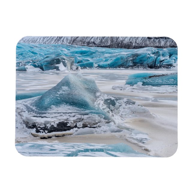 Ice Formations On Glacier Magnet (Horizontal)