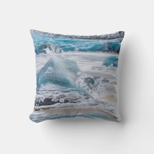 Ice Formations On Glacier Throw Pillow