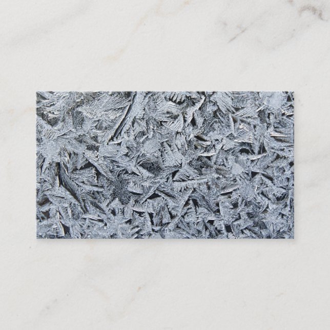 Ice Frost Crystals Texture Image Business Card (Front)