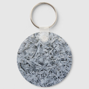 Ice Frost Crystals Texture Image Keychain