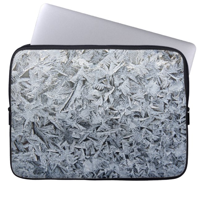 Ice Frost Crystals Texture Image Laptop Sleeve (Front)