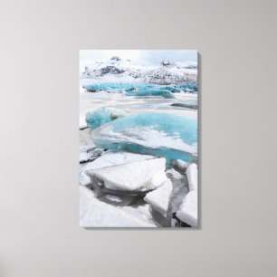 Ice Glacial Formations In Winter Canvas Print