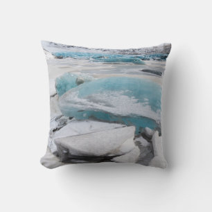 Ice Glacial Formations In Winter Throw Pillow