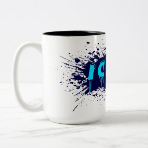 Ice Graffiti Typography Urban Street Art Design Two-Tone Coffee Mug