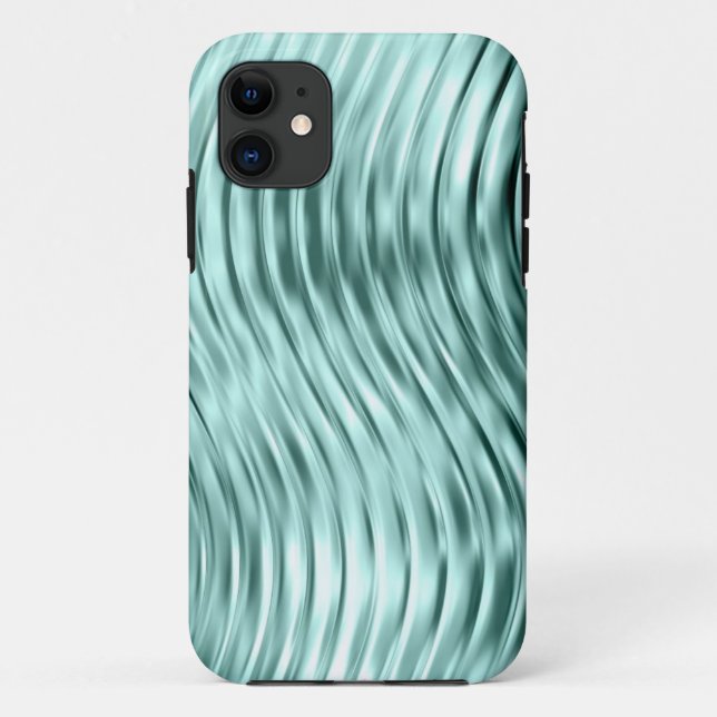 Ice Green Curved Glass Print iPhone 5 Case-Mate Case (Back)