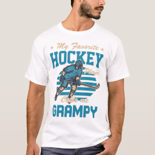 Ice Hocke My Favorite Hockey Player Calls Me Gramp T-Shirt