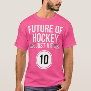 Ice Hockey 10th Birthday  10 Year Old Birthday  T-Shirt