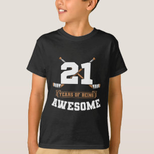 Ice Hockey 21st Birthday Sports Theme Party Goal T T-Shirt