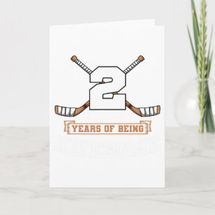 Ice Hockey 2nd Birthday Sports Theme Party Goal Te Card