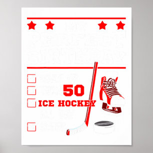 Ice Hockey 50th Perfect Birthday Party Player Spor Poster