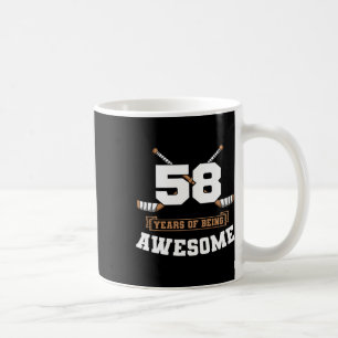 Ice Hockey 58th Birthday Sports Theme Party Goal T Coffee Mug