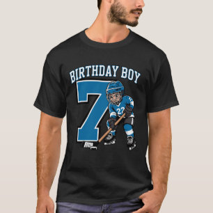 Ice Hockey 7 Years Birthday Boy 7th Bday Kids Hock T-Shirt
