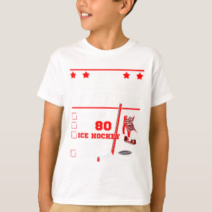 Ice Hockey 80th Perfect Birthday Party Player Spor T-Shirt