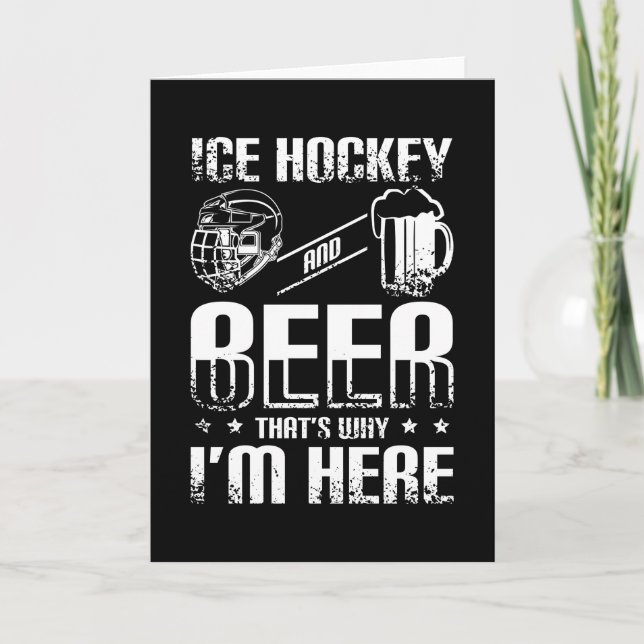 Ice Hockey And Beer Card (Front)