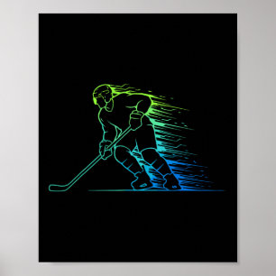 Ice Hockey And Hockey Graphic Men And Boys, Teen B Poster