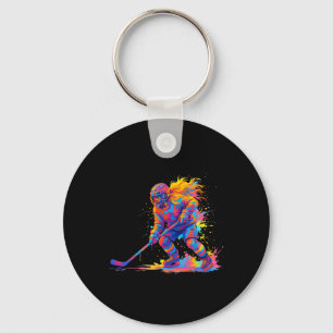 Ice Hockey And Ice Hockey Graphic Women; Teen Girl Keychain