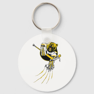 Ice Hockey Bear Grizzly Goalie Beast Design Keychain