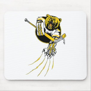 Ice Hockey Bear Grizzly Goalie Beast Design Mouse Pad