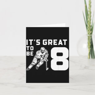 Ice Hockey Birthday 8 Years Old Boys Girls Card
