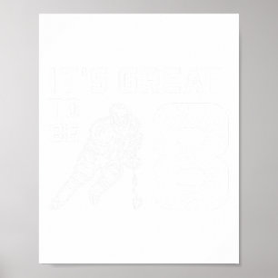 Ice Hockey Birthday 8 Years Old Boys Girls Poster