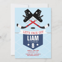 Ice Hockey Birthday Party Invitation