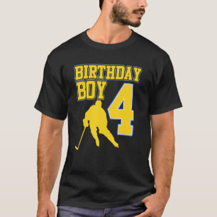 Ice Hockey Boy 4th Birthday Sport Player Coach Gr T-Shirt