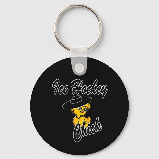 Ice Hockey Chick #4 Keychain (Front)