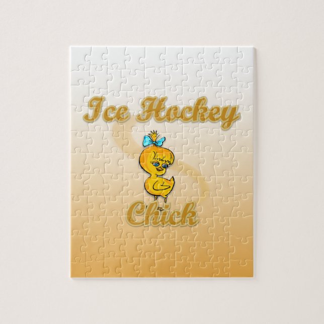 Ice Hockey Chick Jigsaw Puzzle (Vertical)