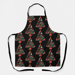 Ice Hockey Christmas Tree Xmas Sports Apron