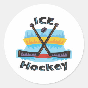 Ice Hockey Classic Round Sticker