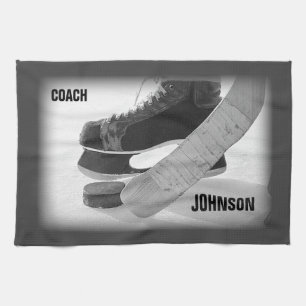 Ice Hockey Coach Thank You Kitchen Towel