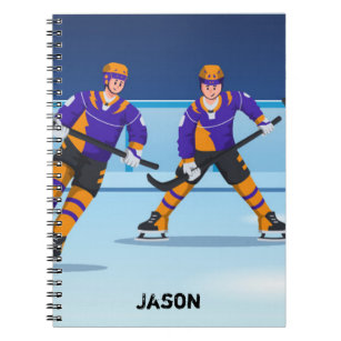Ice Hockey College Ruled Notebook