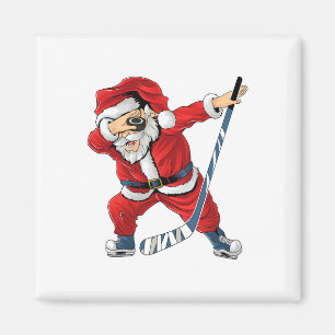Ice Hockey Dabbing Santa Claus Hockey Player Chris Magnet