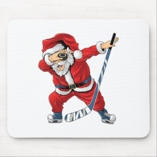 Ice Hockey Dabbing Santa Claus Hockey Player Chris Mouse Pad