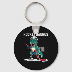 Ice Hockey Dinosaur Hockey Boy Kids Hockey Hockeys Keychain