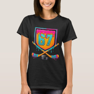Ice Hockey Drip Number 67 Ice Hockey Player T-Shirt