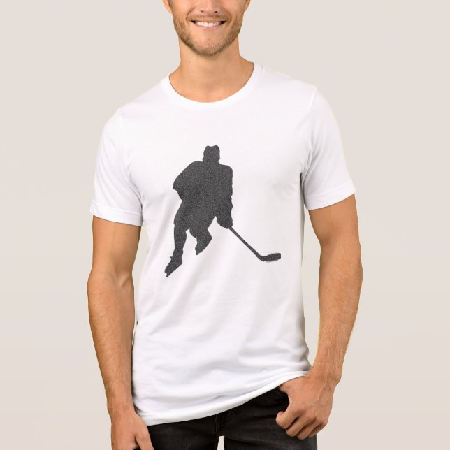 ice hockey fans two tone t-shirt design Tri-Blend shirt (Front)