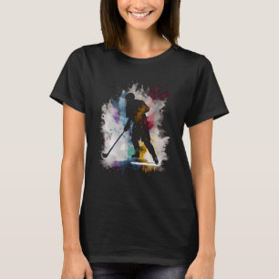 Ice hockey field hockey colourful ice hockey playe T-Shirt
