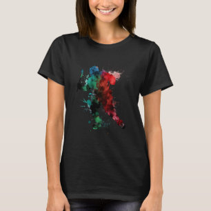 Ice hockey field hockey colourful ice hockey playe T-Shirt