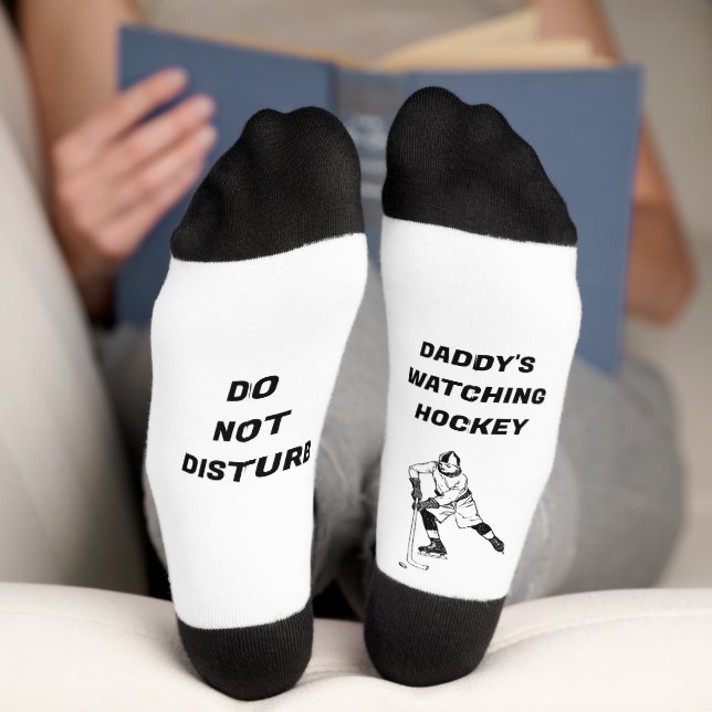 Ice Hockey & Fun Text  Socks (Bottom)