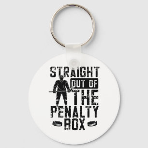 Ice Hockey Funny Penalty Box Keychain