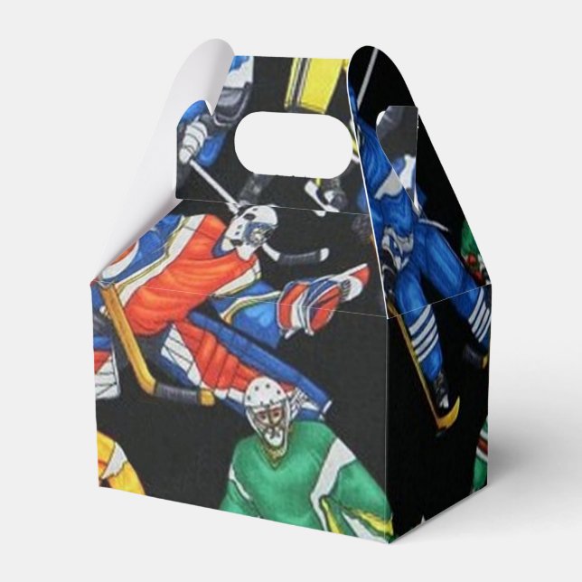 Ice Hockey Gable Favor Box (Front Side)