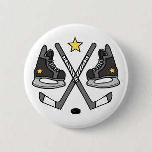 . Ice Hockey Gear 2 Inch Round Button