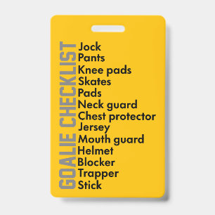 Ice Hockey Gear Checklist Badge