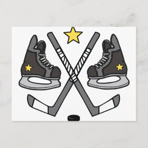 . Ice Hockey Gear Postcard