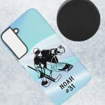 Ice Hockey Goal Keeper Signature Samsung Galaxy Case<br><div class="desc">This ice hockey themed cell phone case is perfect for your high school or college athlete! Personalize it with your desired player's name and number and give as a unique and memorable gift.</div>