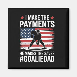 Ice Hockey Goalie Dad And Father Magnet